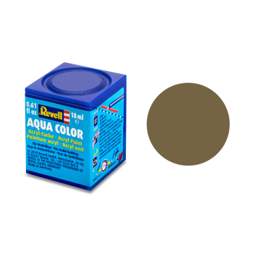 TINTA ACRÍLICA AQUA COLOR SOLÚVEL EM ÁGUA MARROM OLIVA FOSCO 18ML 86 REVELL REV 36186
